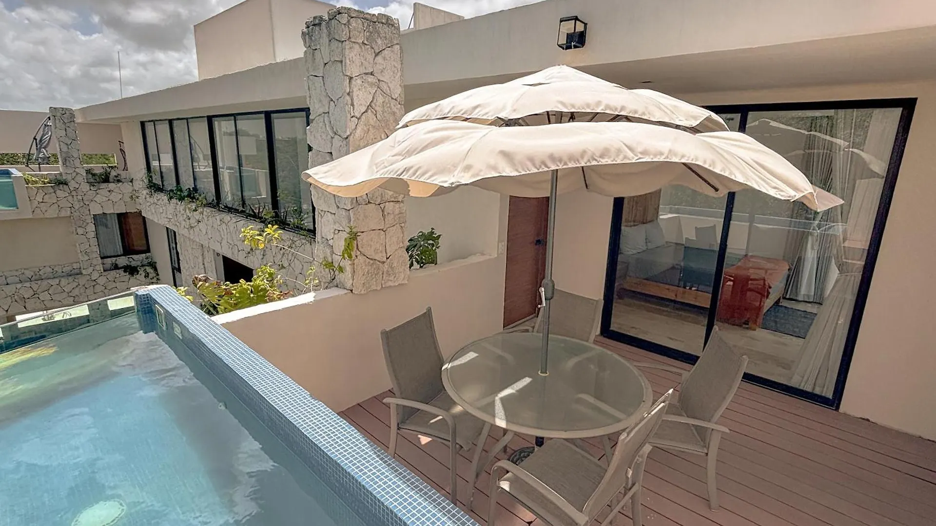 툴룸 Penthouse De Dos Pisos Con Alberca Privada En La Veleta 아파트 멕시코